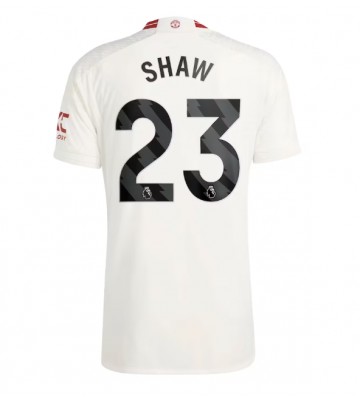 Lacne Muži Futbalové dres Manchester United Luke Shaw #23 2023-24 Krátky Rukáv - Tretina